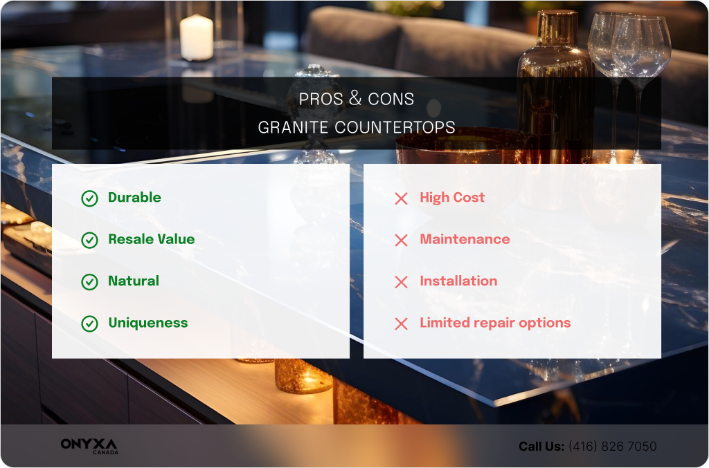 Pros and Cons Granite Countertops