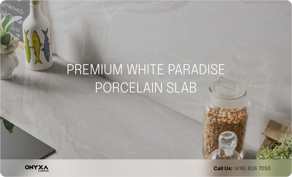 Top Design Ideas for Kitchen Countertops in 2024 1 PREMIUM WHITE PARADISE PORCELAIN SLAB