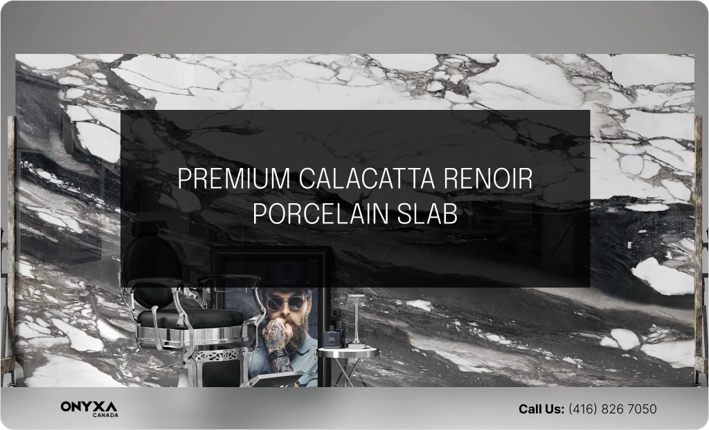 Best Porcelain Countertops Design Trends in 2024 2 PREMIUM CALACATTA RENOIR PORCELAIN SLAB